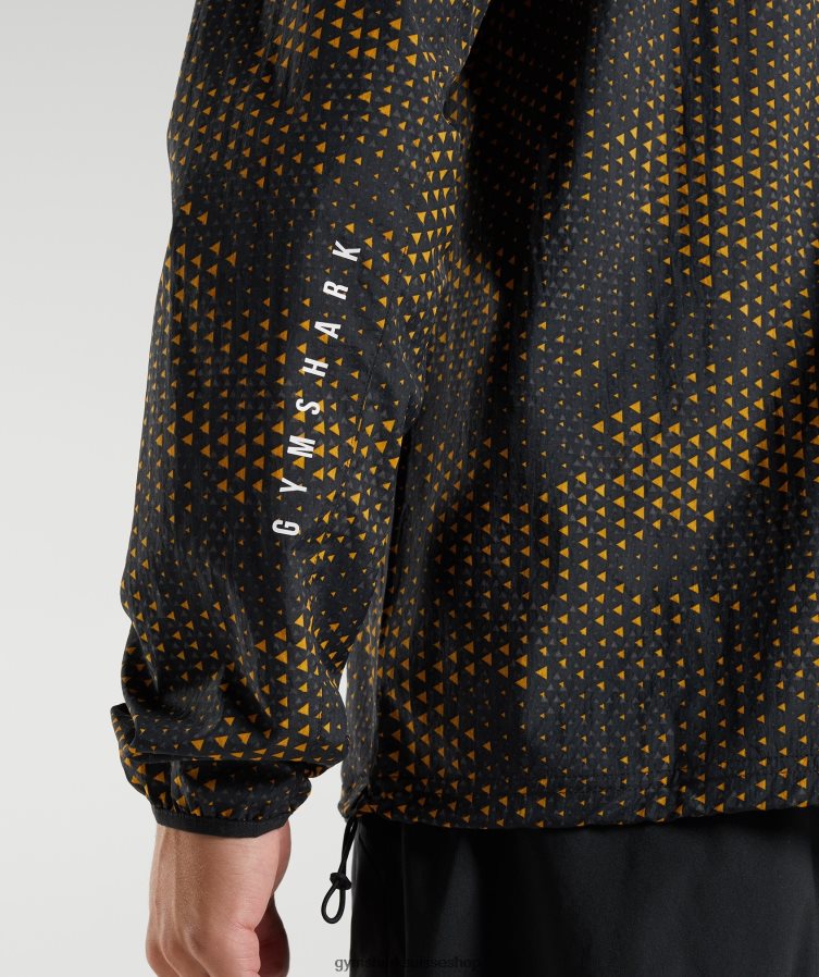 ch Gymshark Hommes coupe-vent sportif jaune curcuma 02FP6T810 vêtements