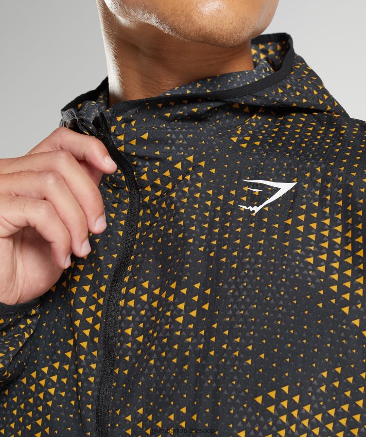 ch Gymshark Hommes coupe-vent sportif jaune curcuma 02FP6T810 vêtements