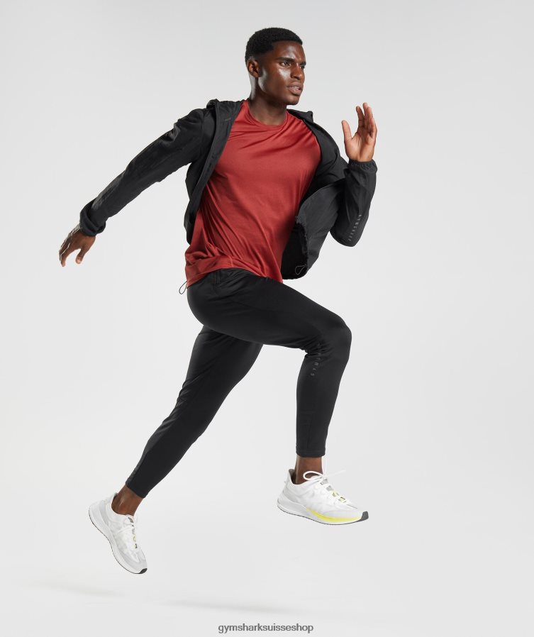 ch Gymshark Hommes coupe-vent sportif noir 02FP6T831 vêtements