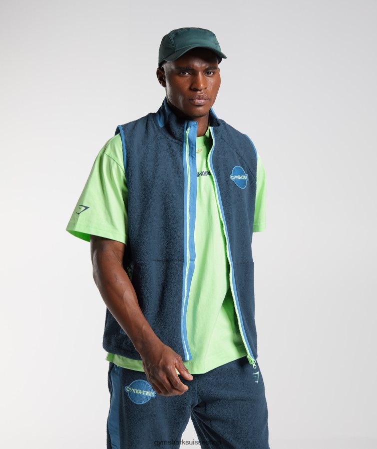 ch Gymshark Hommes gilet vibes marine/bleu lac 02FP6T864 vêtements