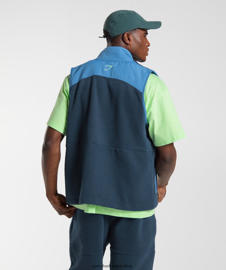 ch Gymshark Hommes gilet vibes marine/bleu lac 02FP6T864 vêtements