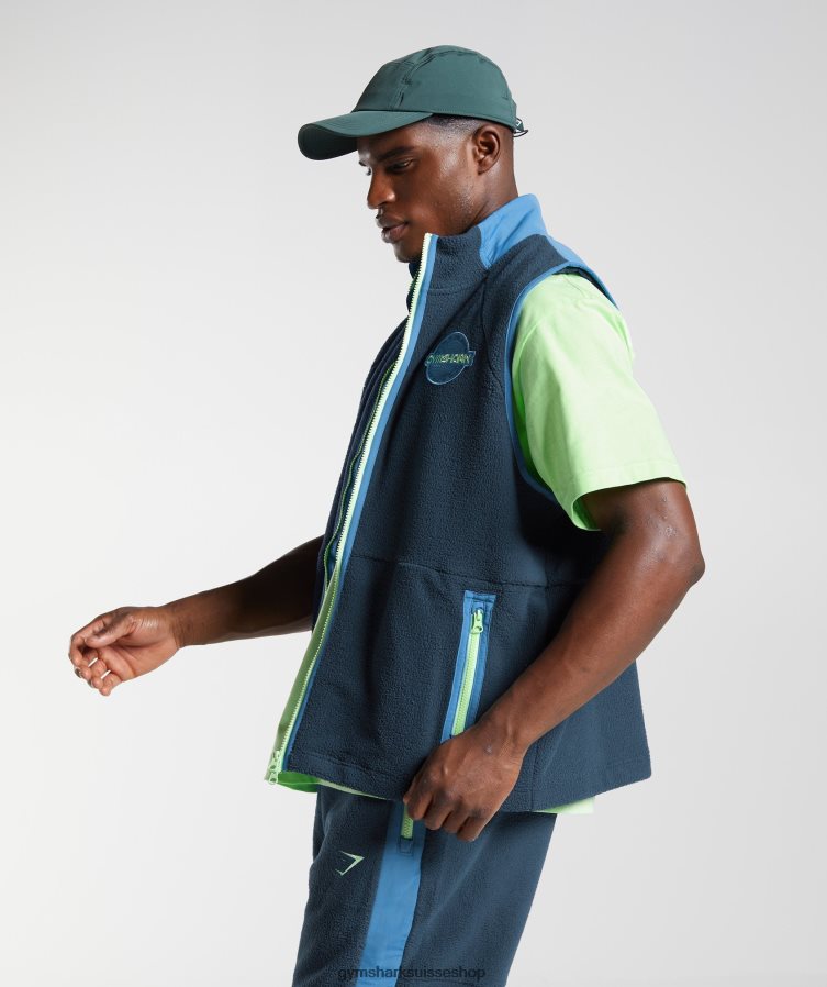 ch Gymshark Hommes gilet vibes marine/bleu lac 02FP6T864 vêtements