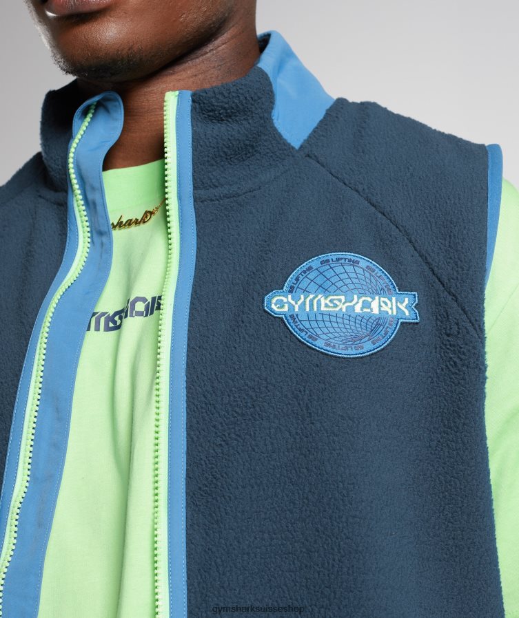 ch Gymshark Hommes gilet vibes marine/bleu lac 02FP6T864 vêtements