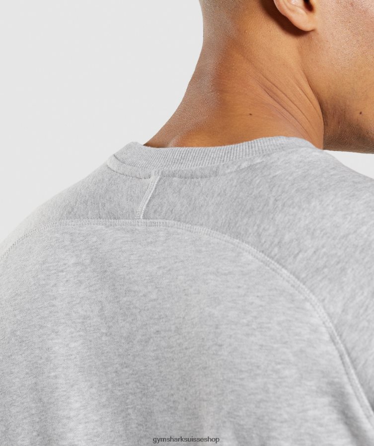 ch Gymshark Hommes équipage apollon gris clair chiné 02FP6T844 vêtements