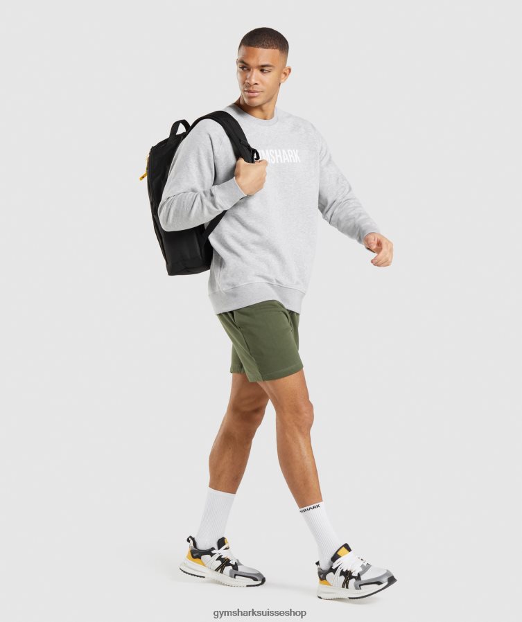 ch Gymshark Hommes équipage apollon gris clair chiné 02FP6T844 vêtements