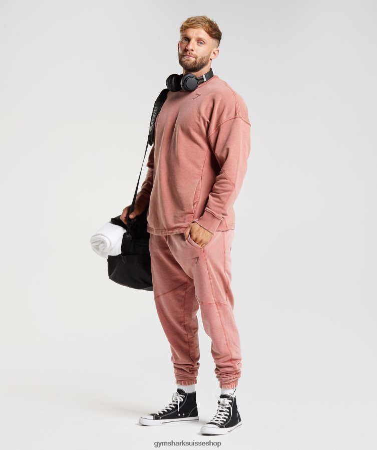ch Gymshark Hommes équipe de lavage sous pression brun rosé 02FP6T790 vêtements