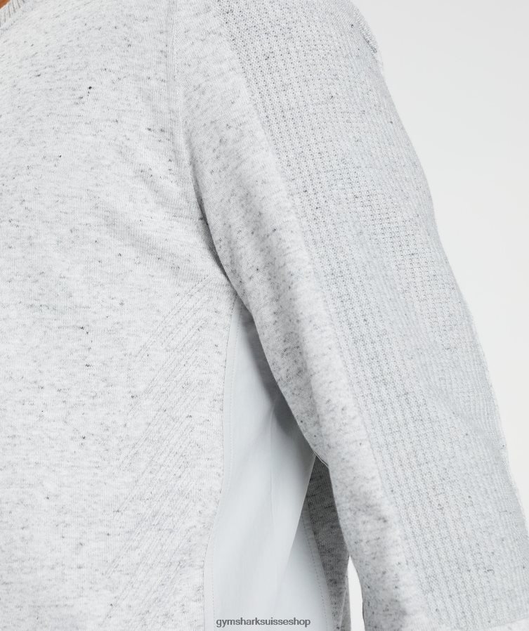 ch Gymshark Hommes équipe de reprise gris clair chiné 02FP6T818 vêtements