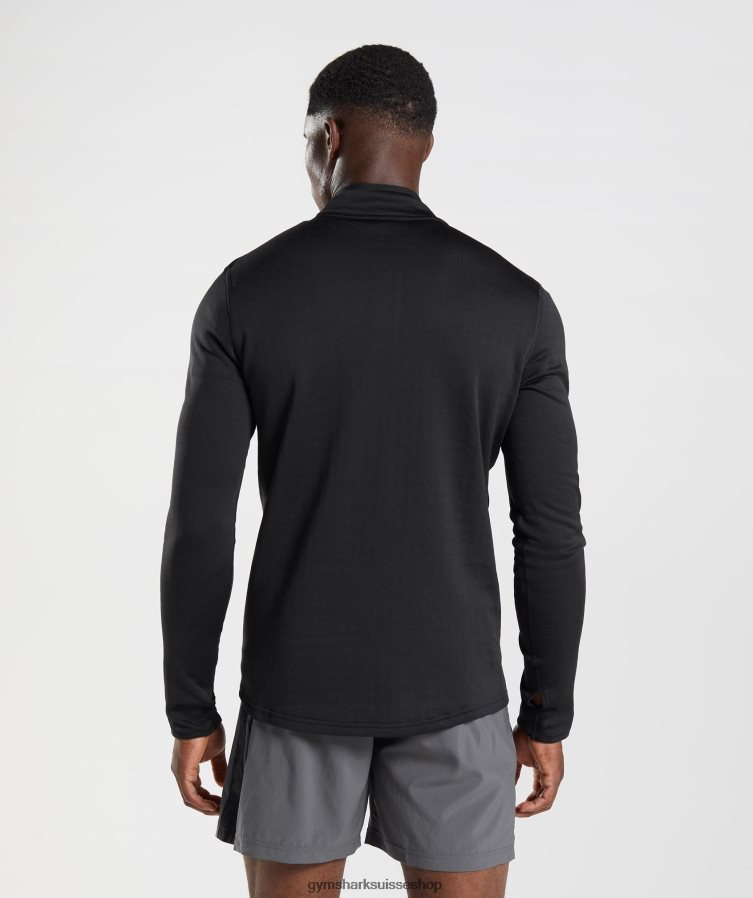 ch Gymshark Hommes sport 1/4 zip noir 02FP6T791 vêtements
