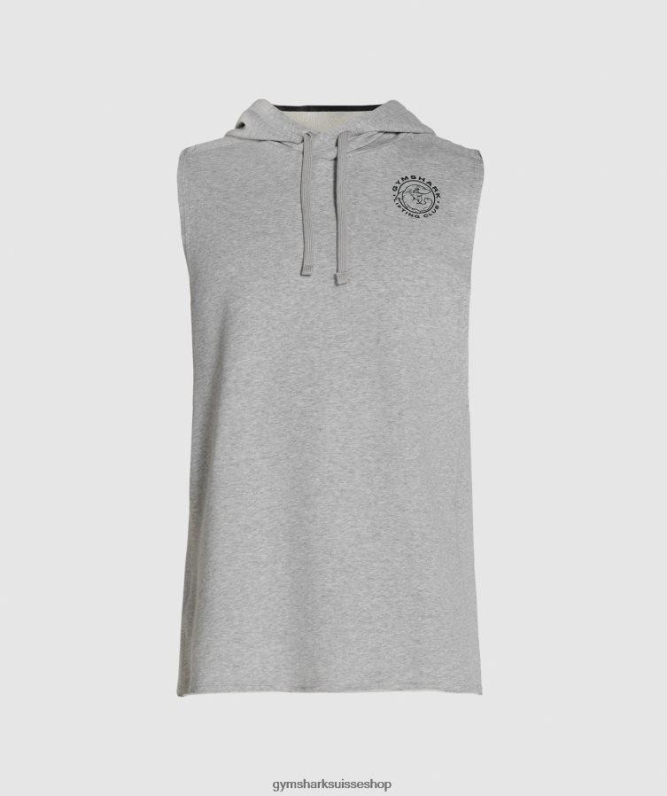 ch Gymshark Hommes sweat à capuche Legacy gris clair chiné 02FP6T853 vêtements
