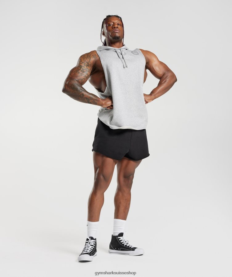 ch Gymshark Hommes sweat à capuche Legacy gris clair chiné 02FP6T853 vêtements