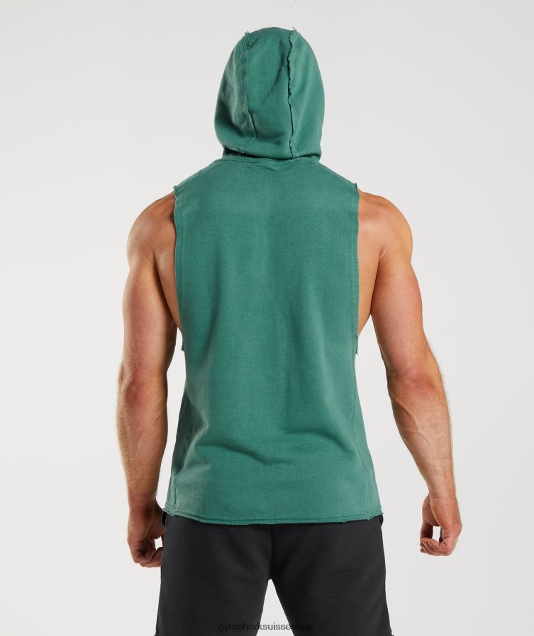 ch Gymshark Hommes sweat à capuche Legacy vert hoya 02FP6T842 vêtements