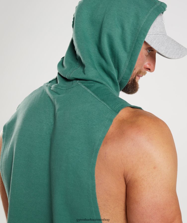 ch Gymshark Hommes sweat à capuche Legacy vert hoya 02FP6T842 vêtements