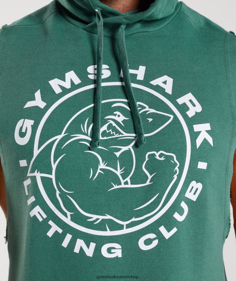 ch Gymshark Hommes sweat à capuche Legacy vert hoya 02FP6T842 vêtements
