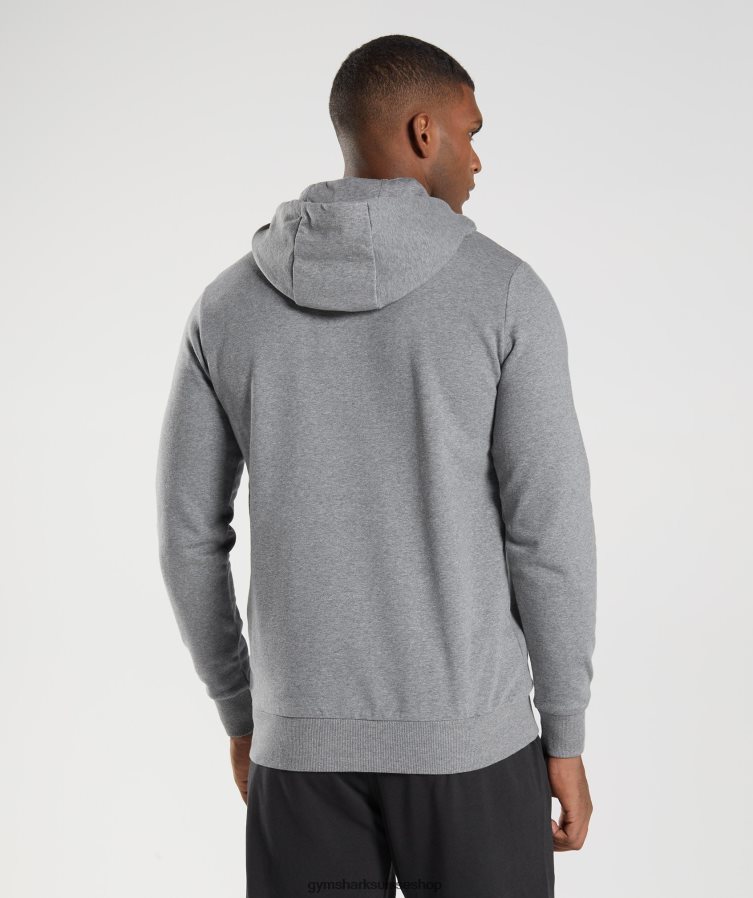 ch Gymshark Hommes sweat à capuche Sharkhead gris anthracite chiné 02FP6T873 vêtements