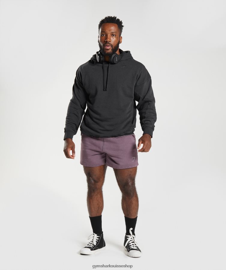 ch Gymshark Hommes sweat à capuche délavé noir 02FP6T835 vêtements