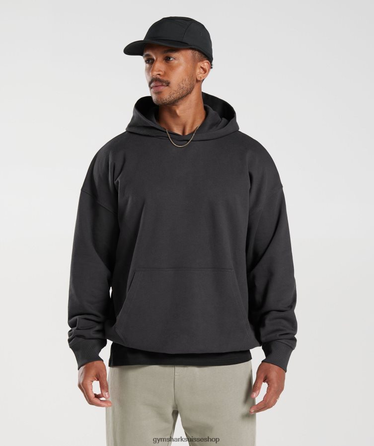 ch Gymshark Hommes sweat à capuche essentiel pour les jours de repos gris onyx 02FP6T801 vêtements