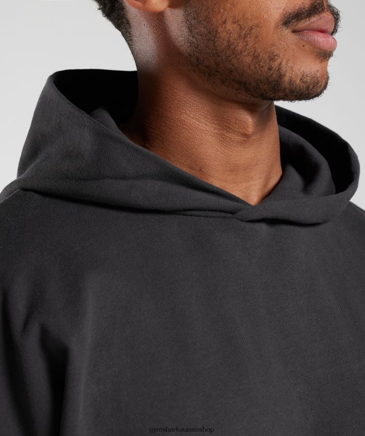 ch Gymshark Hommes sweat à capuche essentiel pour les jours de repos gris onyx 02FP6T801 vêtements