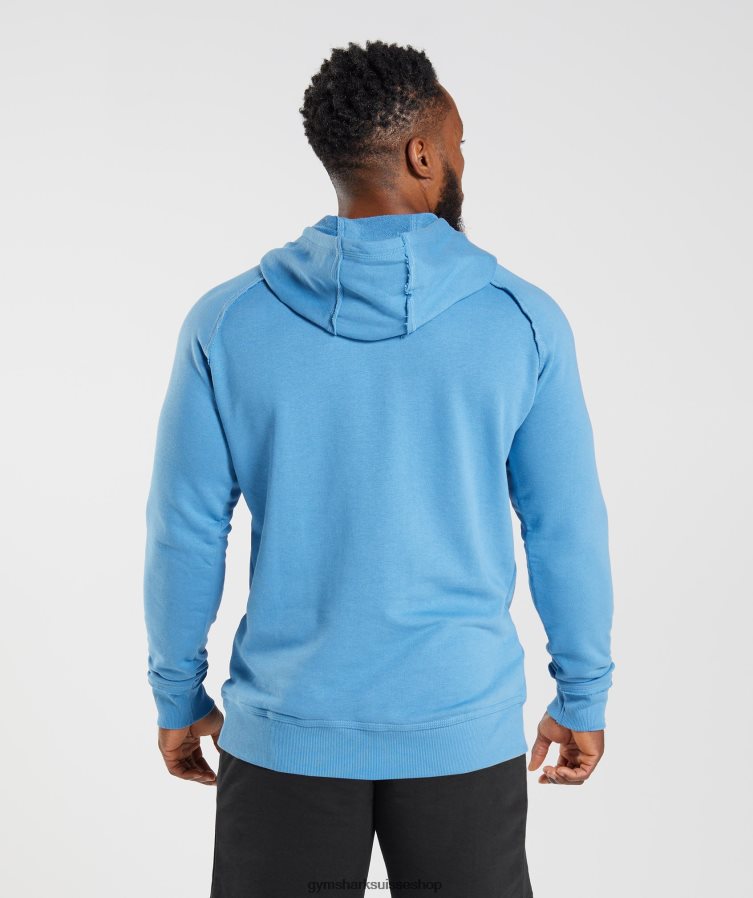 ch Gymshark Hommes sweat à capuche hérité bleu côtier 02FP6T855 vêtements