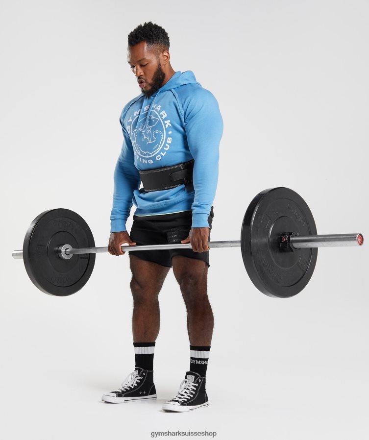 ch Gymshark Hommes sweat à capuche hérité bleu côtier 02FP6T855 vêtements