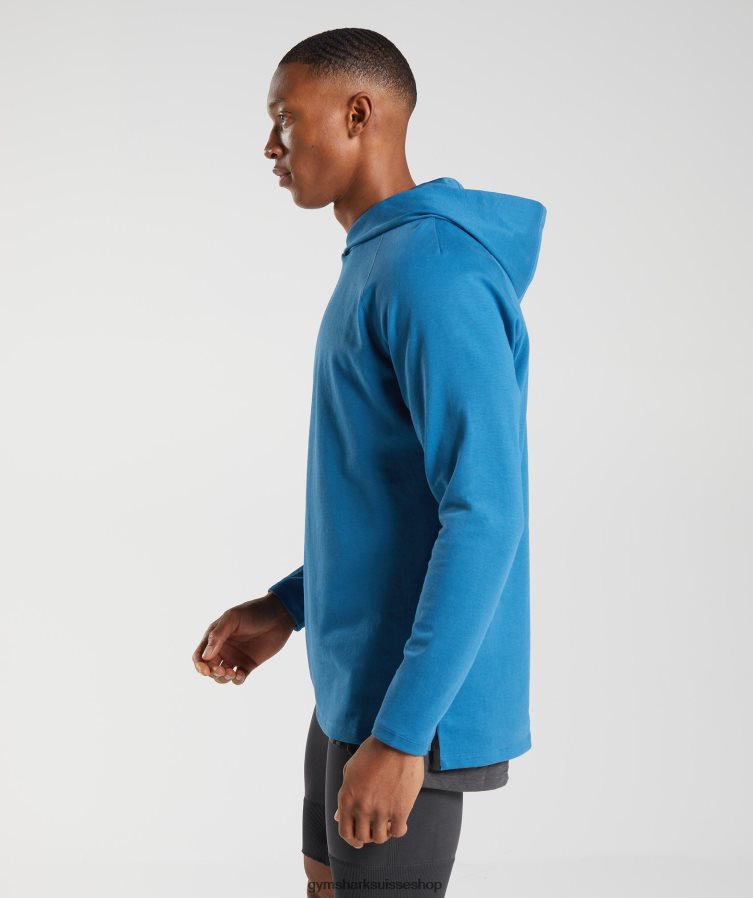ch Gymshark Hommes sweat à capuche studio bleu au bord du lac 02FP6T827 vêtements