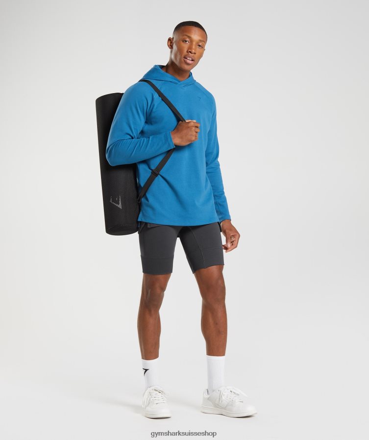 ch Gymshark Hommes sweat à capuche studio bleu au bord du lac 02FP6T827 vêtements