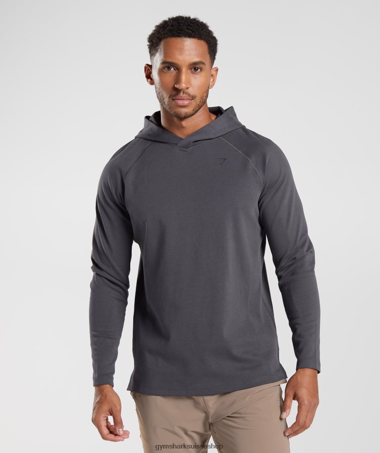 ch Gymshark Hommes sweat à capuche studio gris onyx 02FP6T867 vêtements