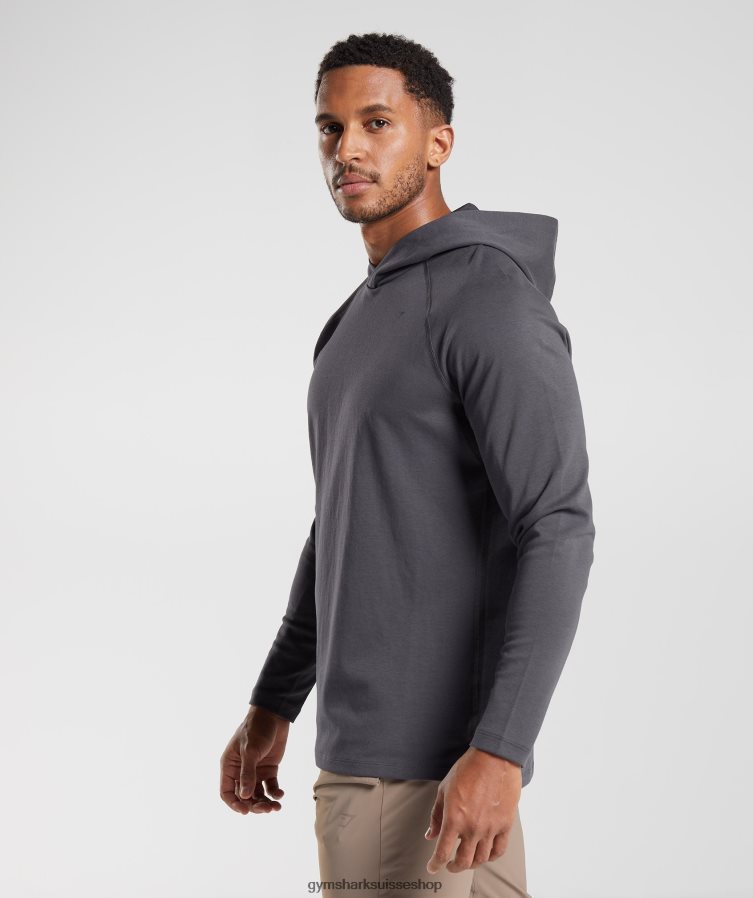 ch Gymshark Hommes sweat à capuche studio gris onyx 02FP6T867 vêtements