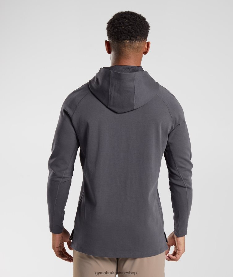 ch Gymshark Hommes sweat à capuche studio gris onyx 02FP6T867 vêtements