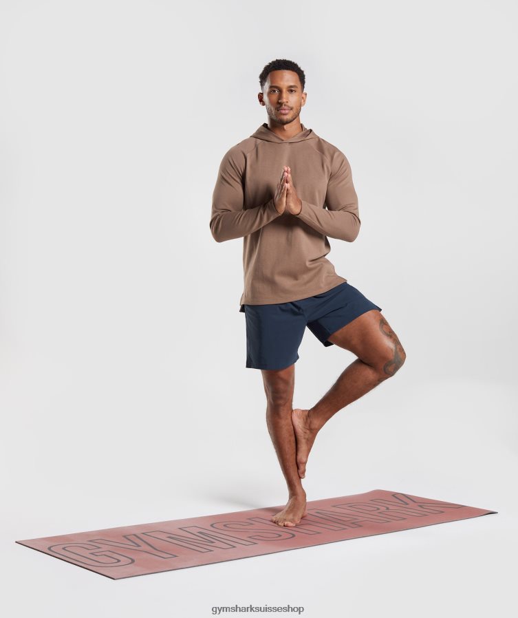 ch Gymshark Hommes sweat à capuche studio âme marron 02FP6T846 vêtements