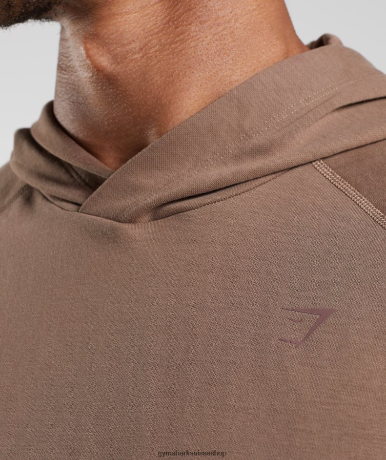 ch Gymshark Hommes sweat à capuche studio âme marron 02FP6T846 vêtements