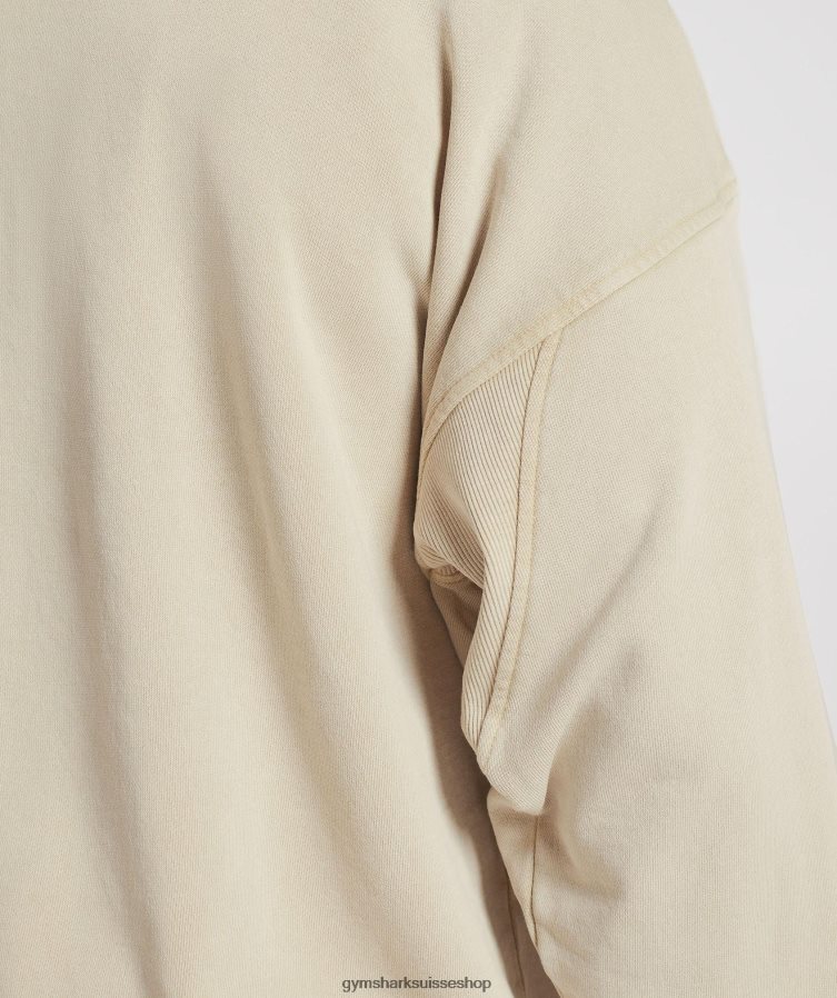 ch Gymshark Hommes sweat à capuche universitaire gris caillou/lavage à l\'acide 02FP6T805 vêtements