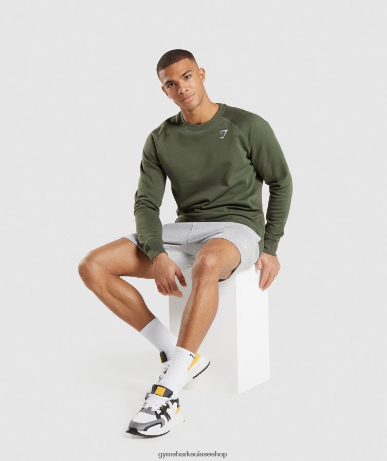 ch Gymshark Hommes sweat à écusson noyau d\'olive 02FP6T795 vêtements