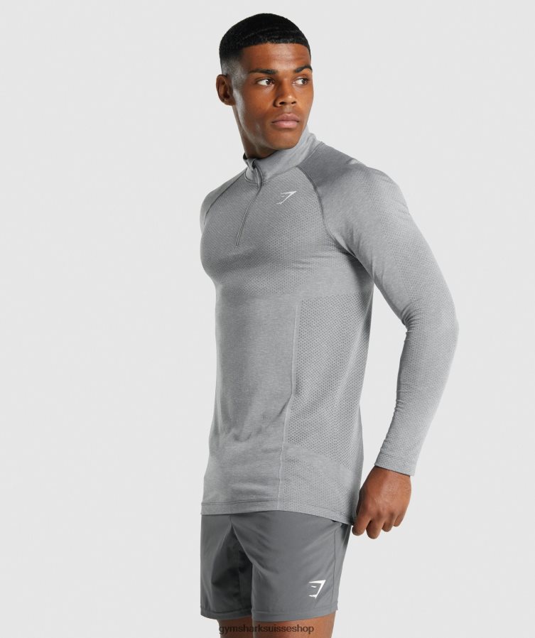 ch Gymshark Hommes vital light 1/4 zip anthracite marne 02FP6T845 vêtements