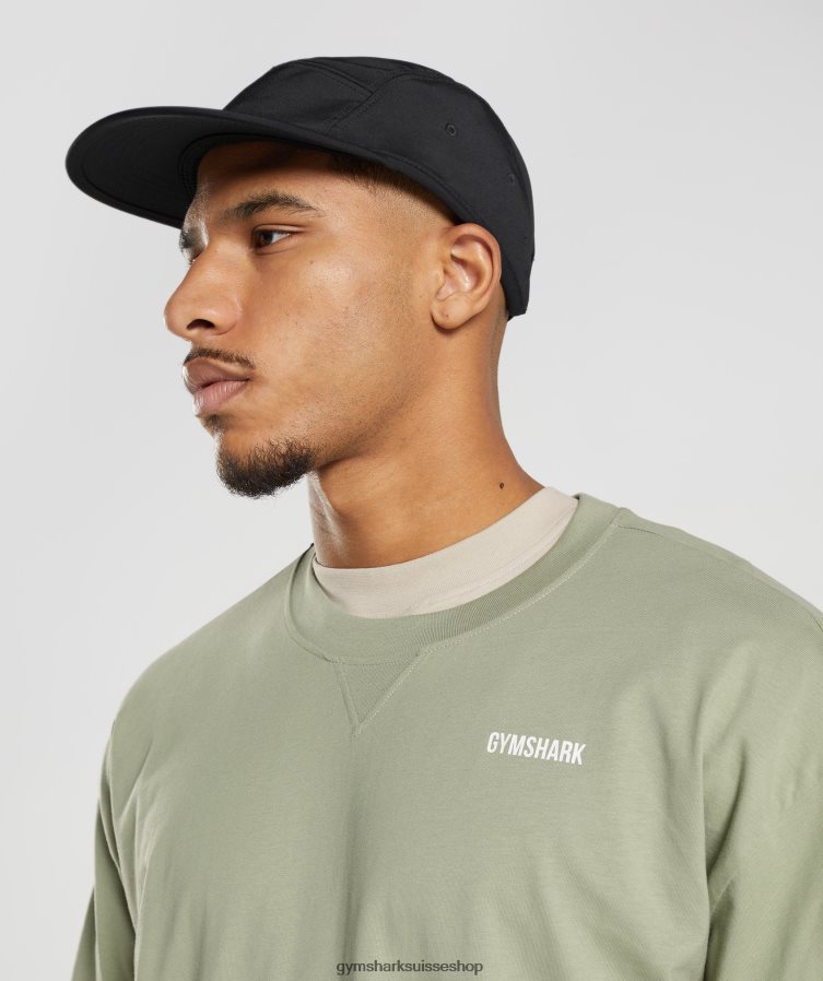 ch Gymshark Hommes T-shirt à manches longues de la journée de repos vert sauge 02FP6T760 vêtements