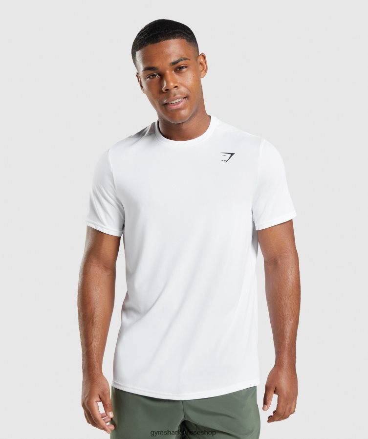 ch Gymshark Hommes arrivée t-shirt coupe classique blanc 02FP6T607 vêtements