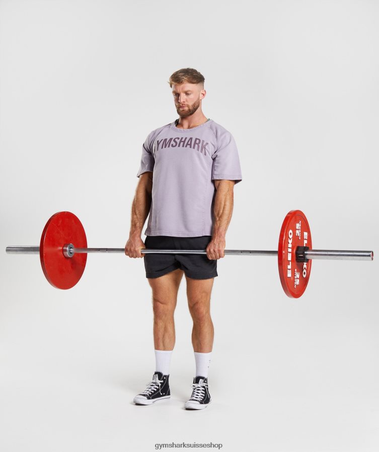 ch Gymshark Hommes haut de chiffon lavé à l\'eau lilas ombragé 02FP6T723 vêtements