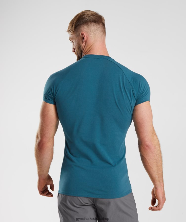 ch Gymshark Hommes t-shirt apollon bleu atlantique 02FP6T753 vêtements