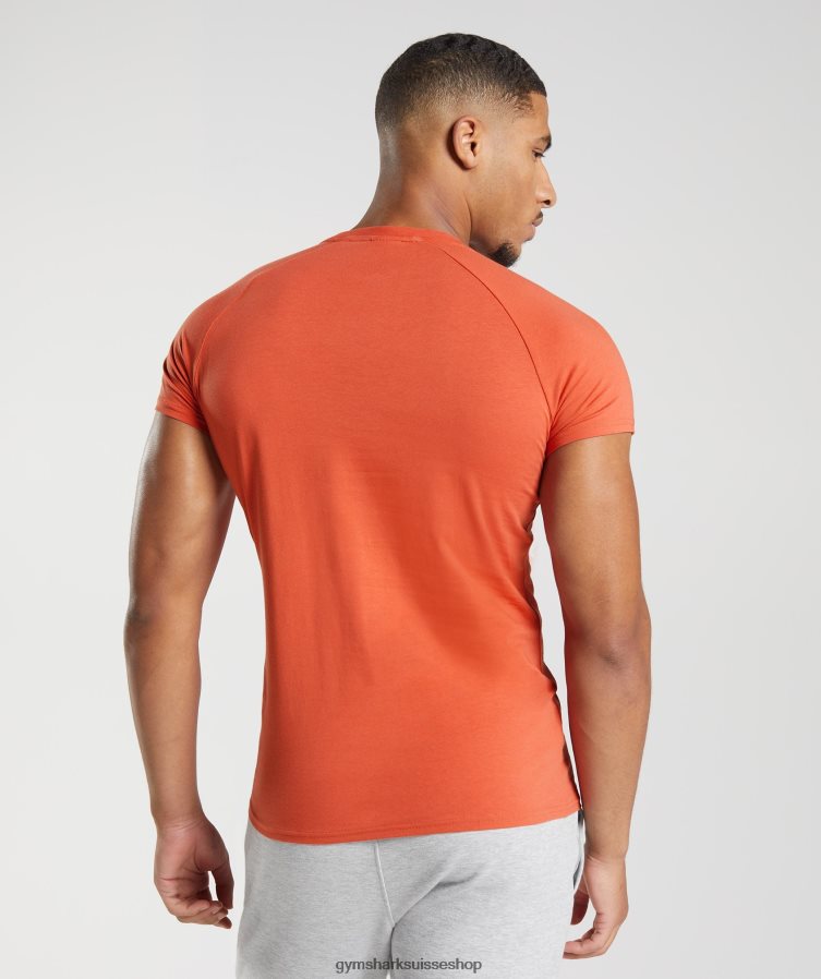 ch Gymshark Hommes t-shirt apollon orage rouge 02FP6T726 vêtements