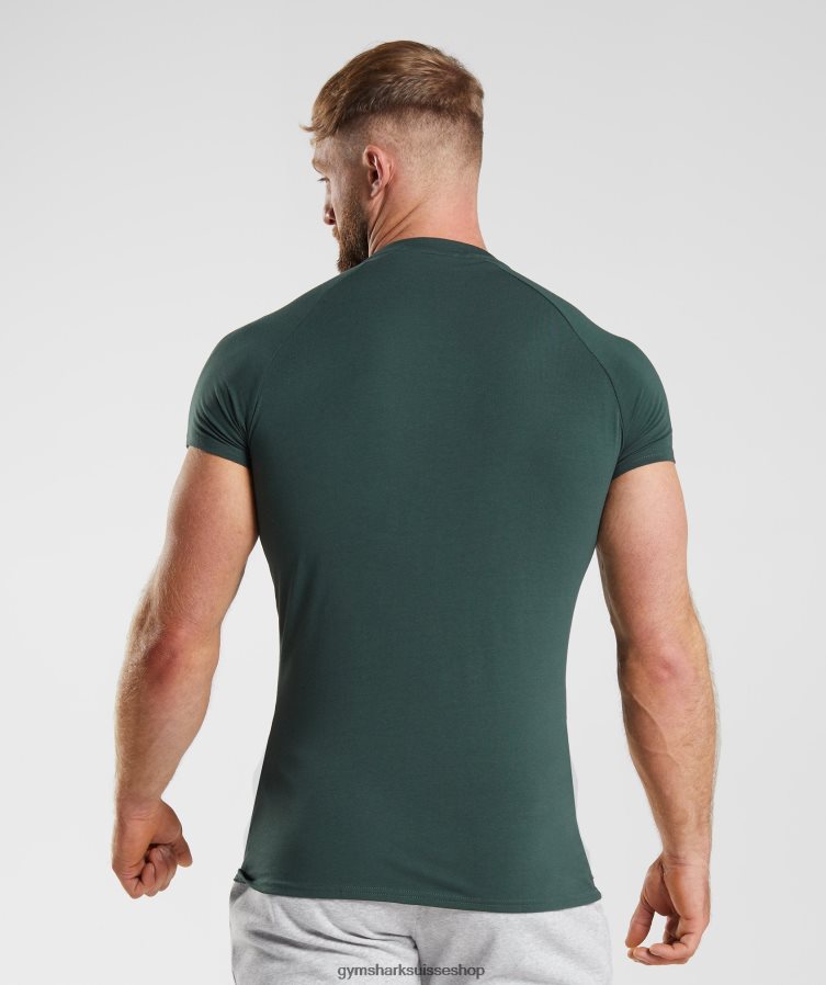 ch Gymshark Hommes t-shirt apollon vert obsidienne 02FP6T745 vêtements