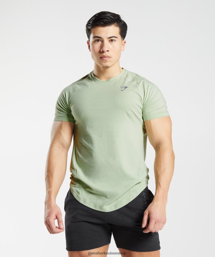 ch Gymshark Hommes t-shirt audacieux flore verte 02FP6T729 vêtements