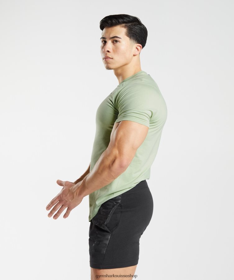 ch Gymshark Hommes t-shirt audacieux flore verte 02FP6T729 vêtements