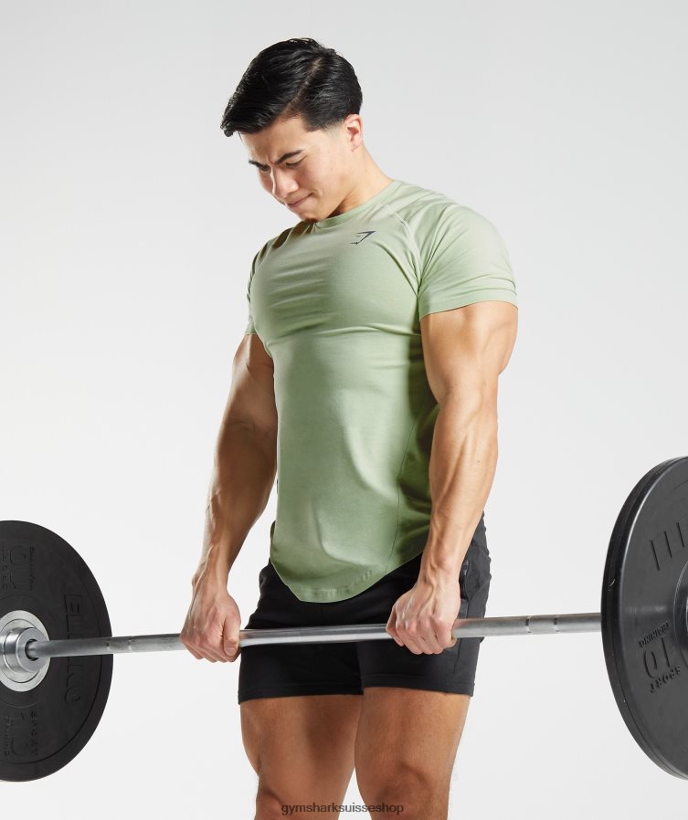 ch Gymshark Hommes t-shirt audacieux flore verte 02FP6T729 vêtements