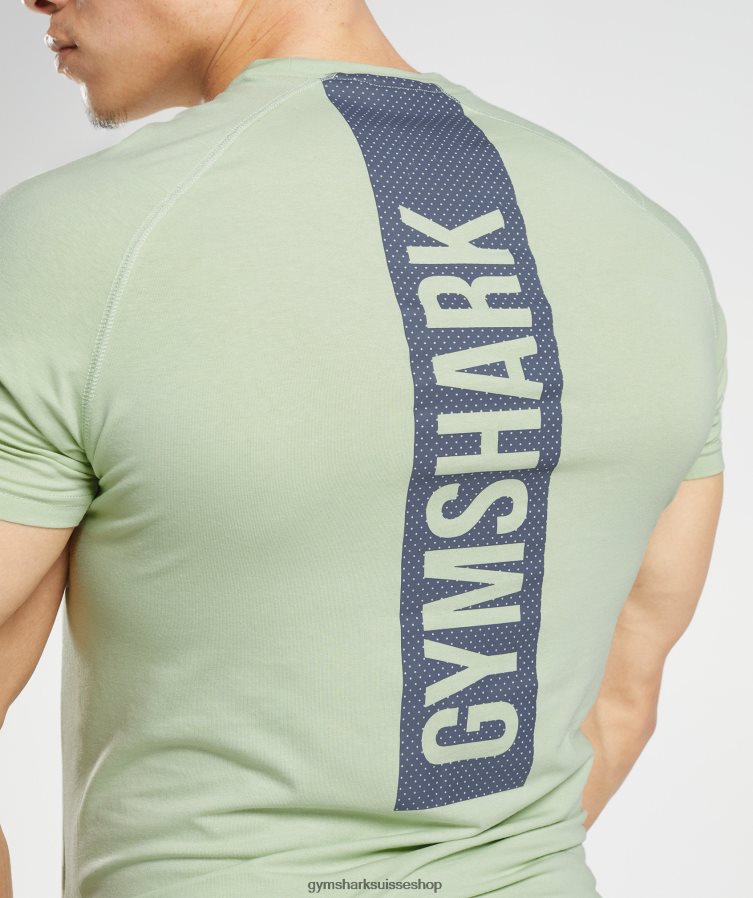 ch Gymshark Hommes t-shirt audacieux flore verte 02FP6T729 vêtements