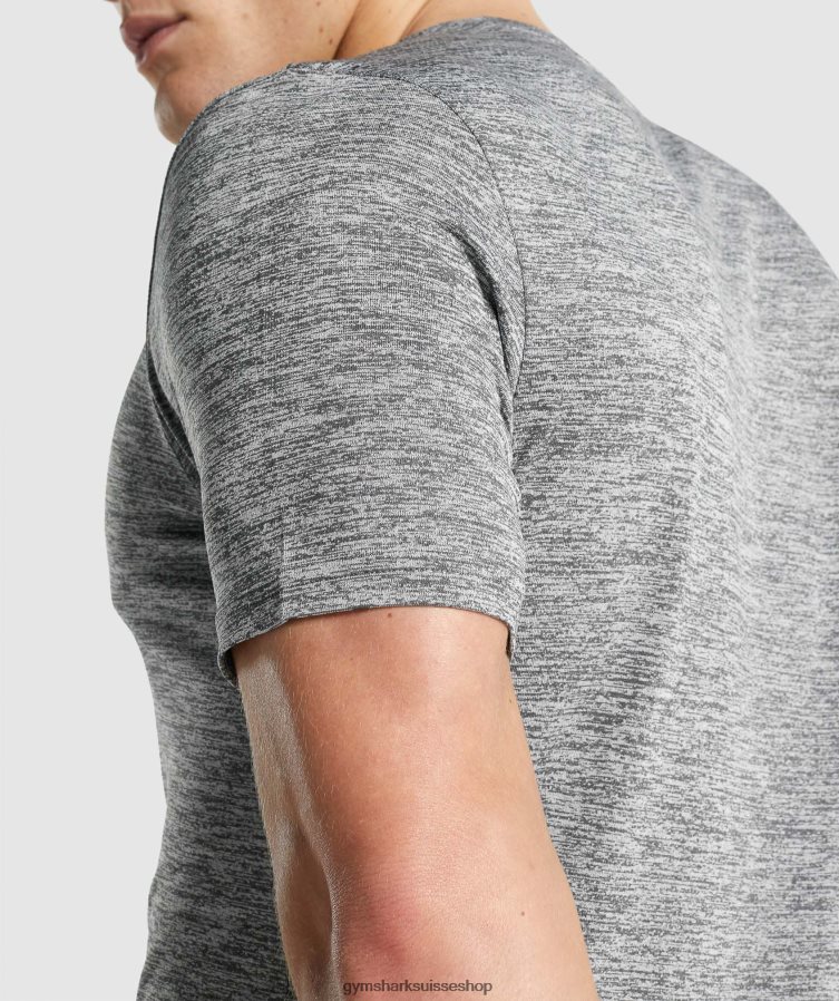ch Gymshark Hommes t-shirt chiné arrivée anthracite marne 02FP6T698 vêtements