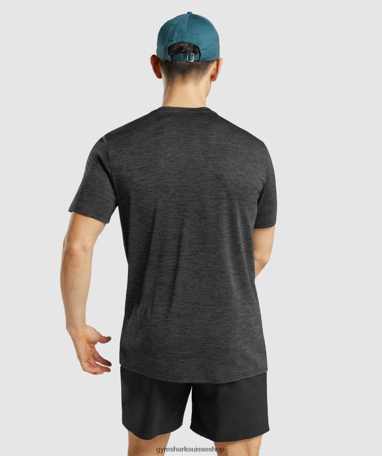 ch Gymshark Hommes t-shirt chiné arrivée noir 02FP6T612 vêtements