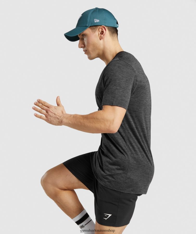 ch Gymshark Hommes t-shirt chiné arrivée noir 02FP6T612 vêtements