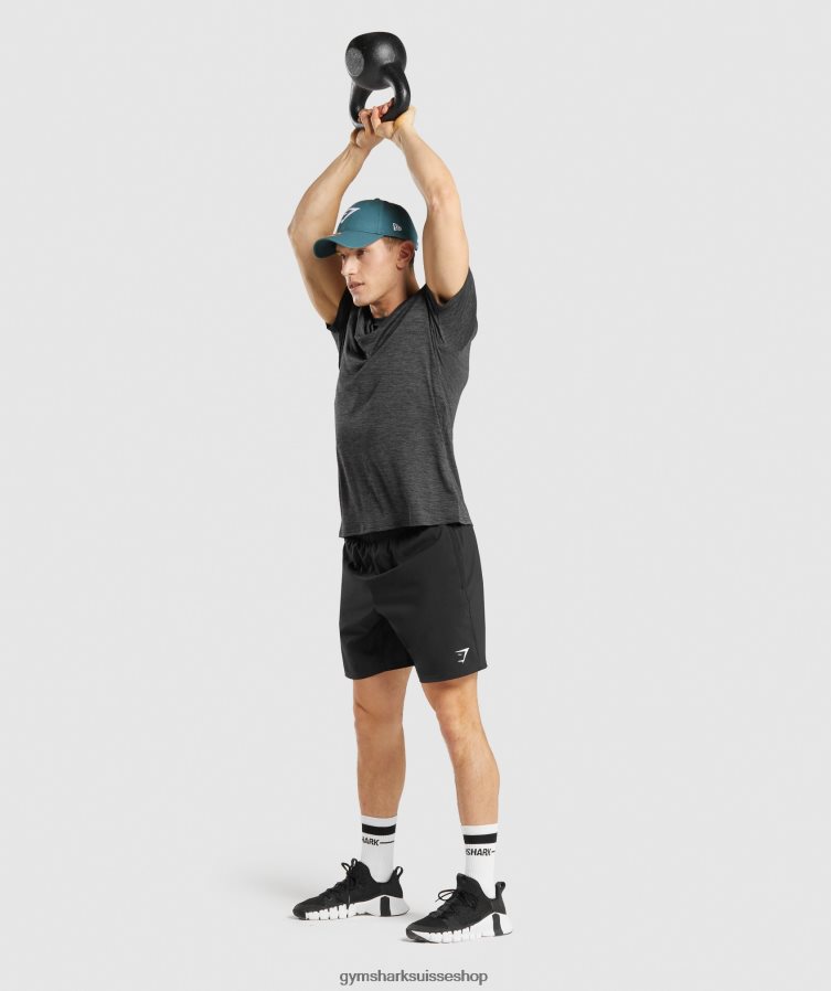 ch Gymshark Hommes t-shirt chiné arrivée noir 02FP6T612 vêtements