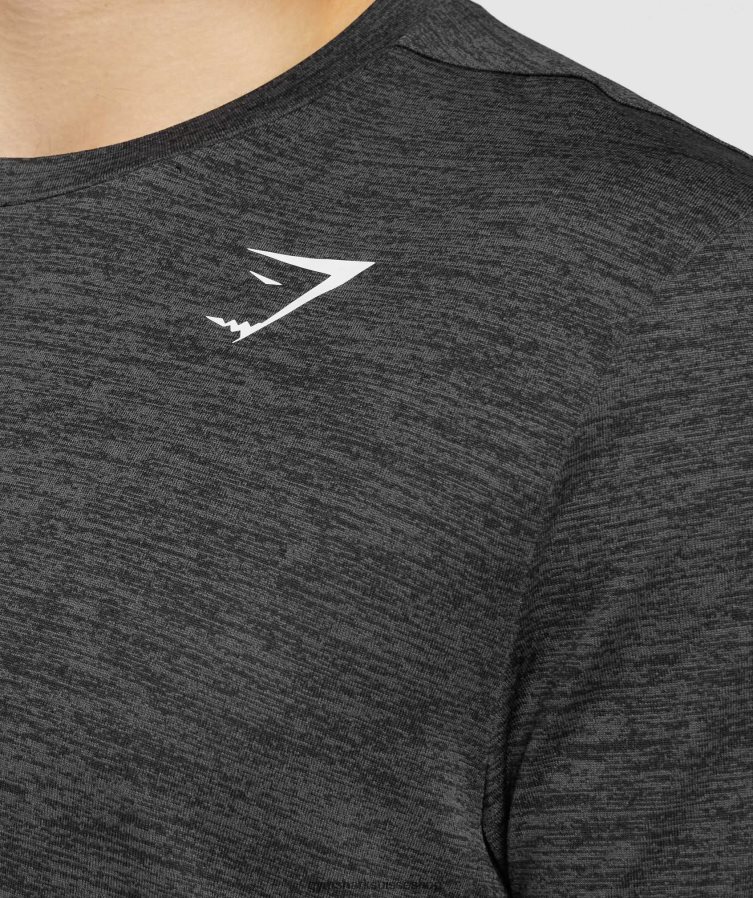 ch Gymshark Hommes t-shirt chiné arrivée noir 02FP6T612 vêtements
