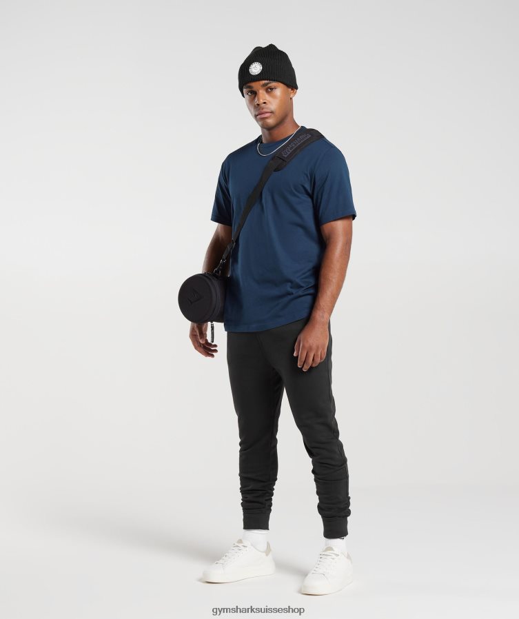 ch Gymshark Hommes t-shirt à crête marine 02FP6T586 vêtements