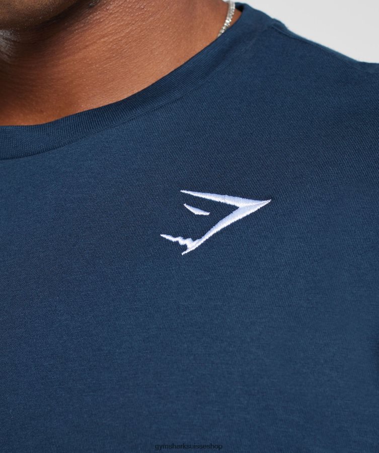 ch Gymshark Hommes t-shirt à crête marine 02FP6T586 vêtements